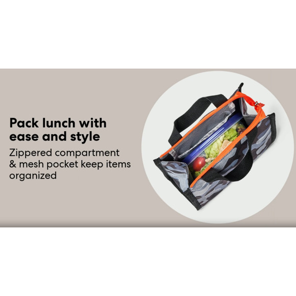 Deal Worthy Insulated Blue. Lunch Bag 8 1/4" x H 8"W X 4 "D s23 - Picture 4 of 4